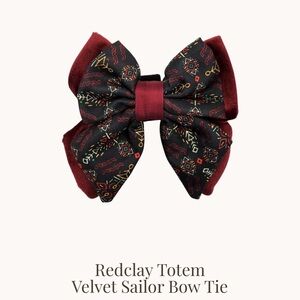 Velvet Sailor Bow Tie Dog Collar